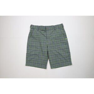 Under Armour Mens 36 HeatGear Stretch Golfing Golf Chino Shorts Gray Plaid